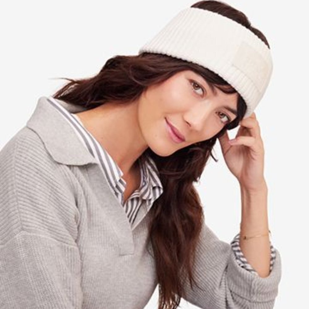*SEALED* Coach Cable Knit Winter Headband Hat